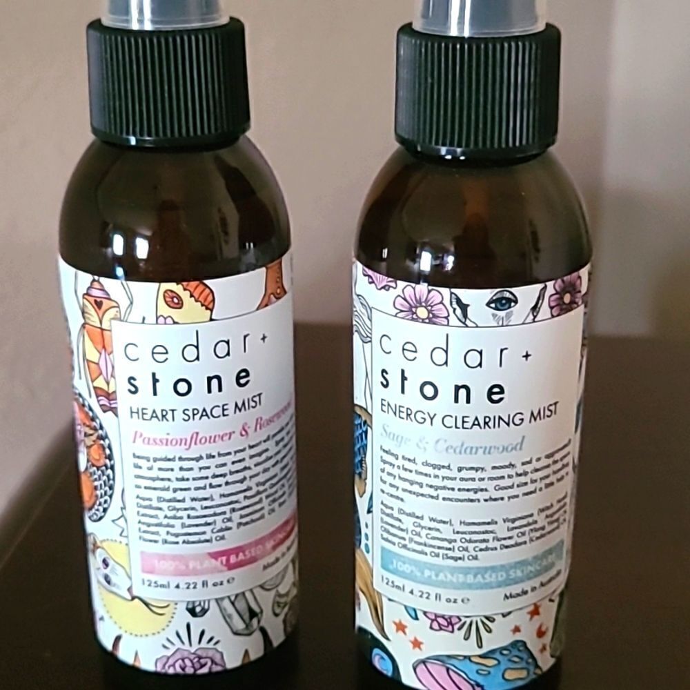 Cedar & Stone Energy Clearing Essentials, 2 Bottles,Stick & Cleansing Cr…